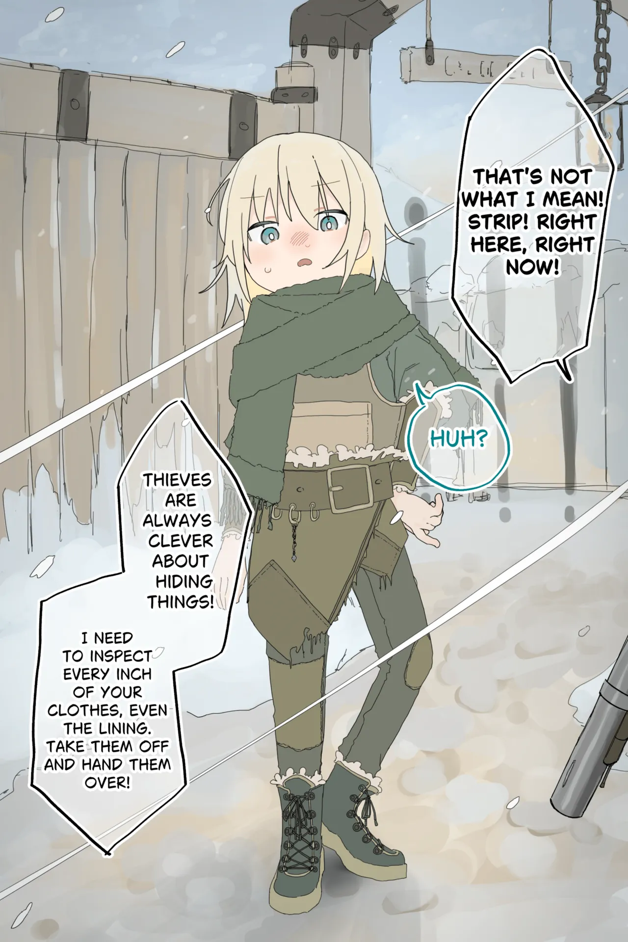 Namaikina Suri no Onnanoko ga Heishi ni Toraerarete Zenra ni Mukareru Made I The thief girl is stripped naked page 6 full