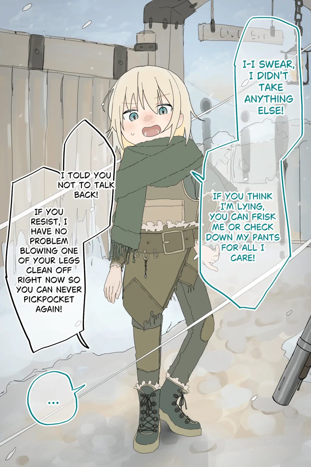 Namaikina Suri no Onnanoko ga Heishi ni Toraerarete Zenra ni Mukareru Made I The thief girl is stripped naked page 8 full