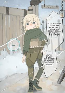 Namaikina Suri no Onnanoko ga Heishi ni Toraerarete Zenra ni Mukareru Made I The thief girl is stripped naked