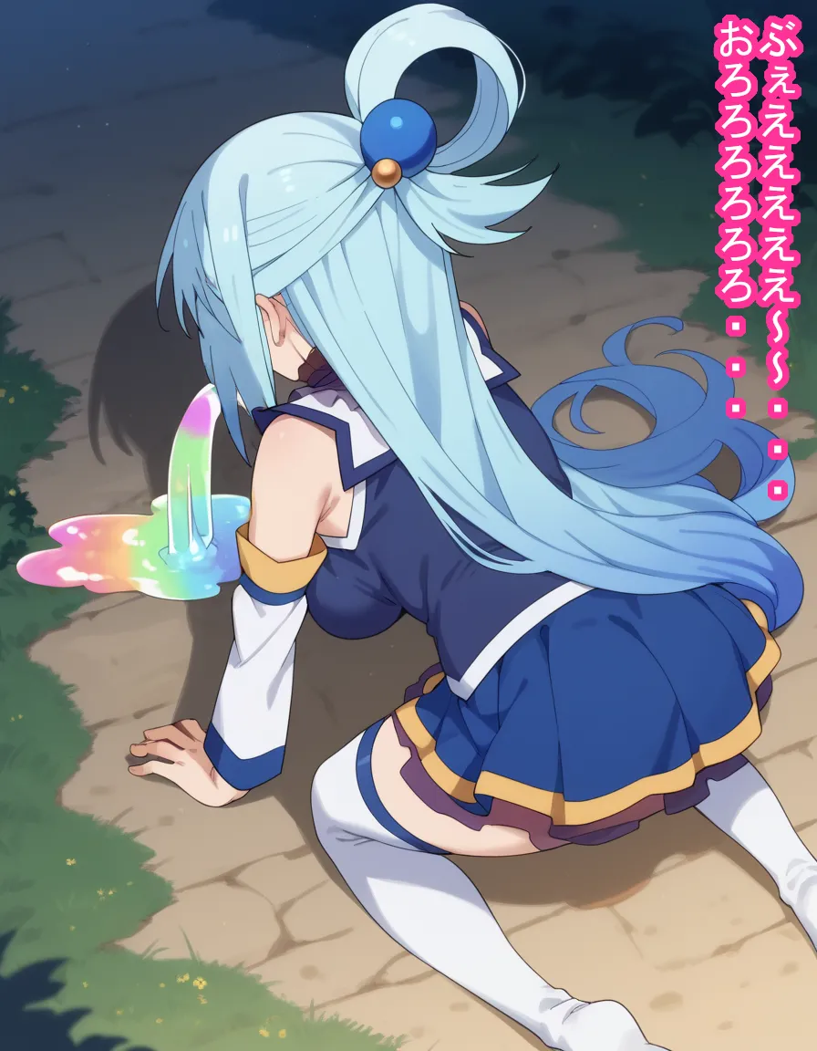 Michibata de Deisui Shiteru Aqua-sama ni Mizu ni Jouka Dekinai Kurai Kotteri Zaamen Sosoide Mudan Haramase Shichau Hanashi page 6 full