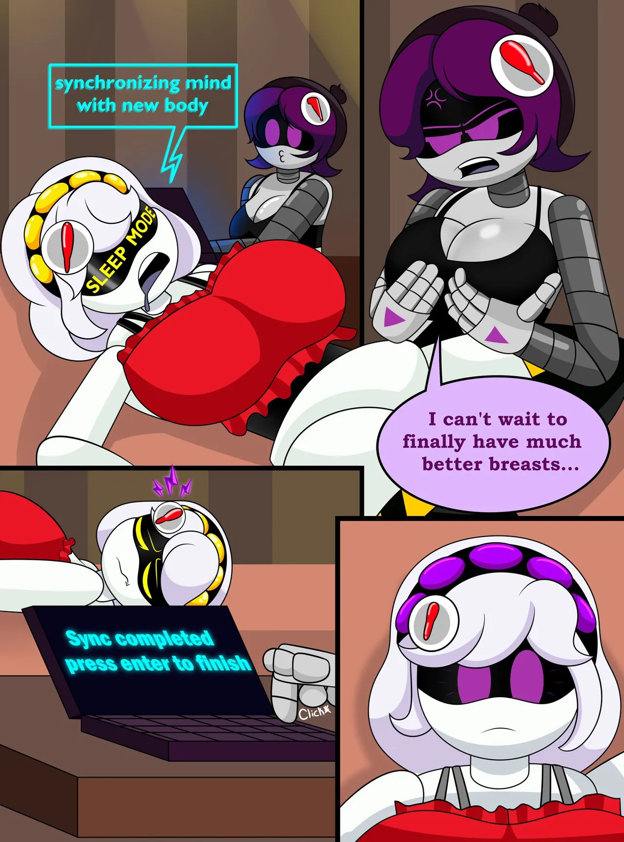 Murder Drones Possessing Comic page 1 full