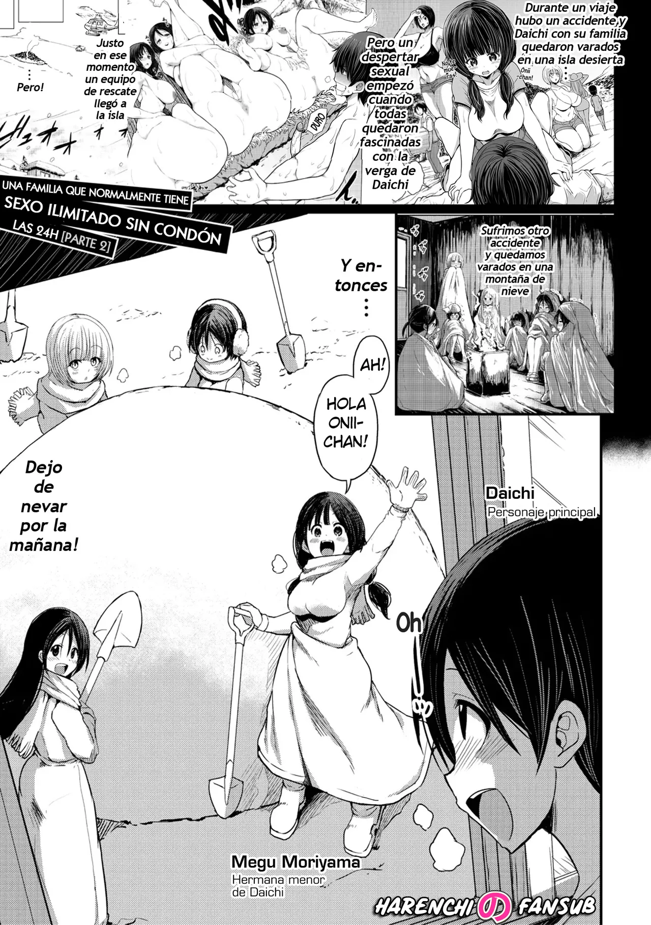 Tsuujou Sex ga Gomu Nashi de 24-jikan Namahame Houdai no Kazoku-tachi  | Una familia que normalmente tiene sexo ilimitado sin condon las 24h page 1 full