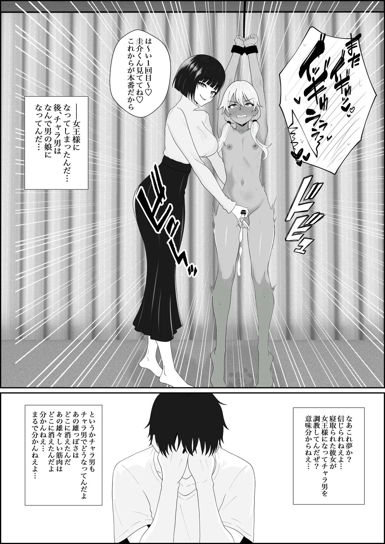 寝取られた彼女が女王様になって帰ってきた～ルーインドで金玉をカラにされて前立腺を弄られて何度も何度もメスイキして調教されるお話～ page 6 full