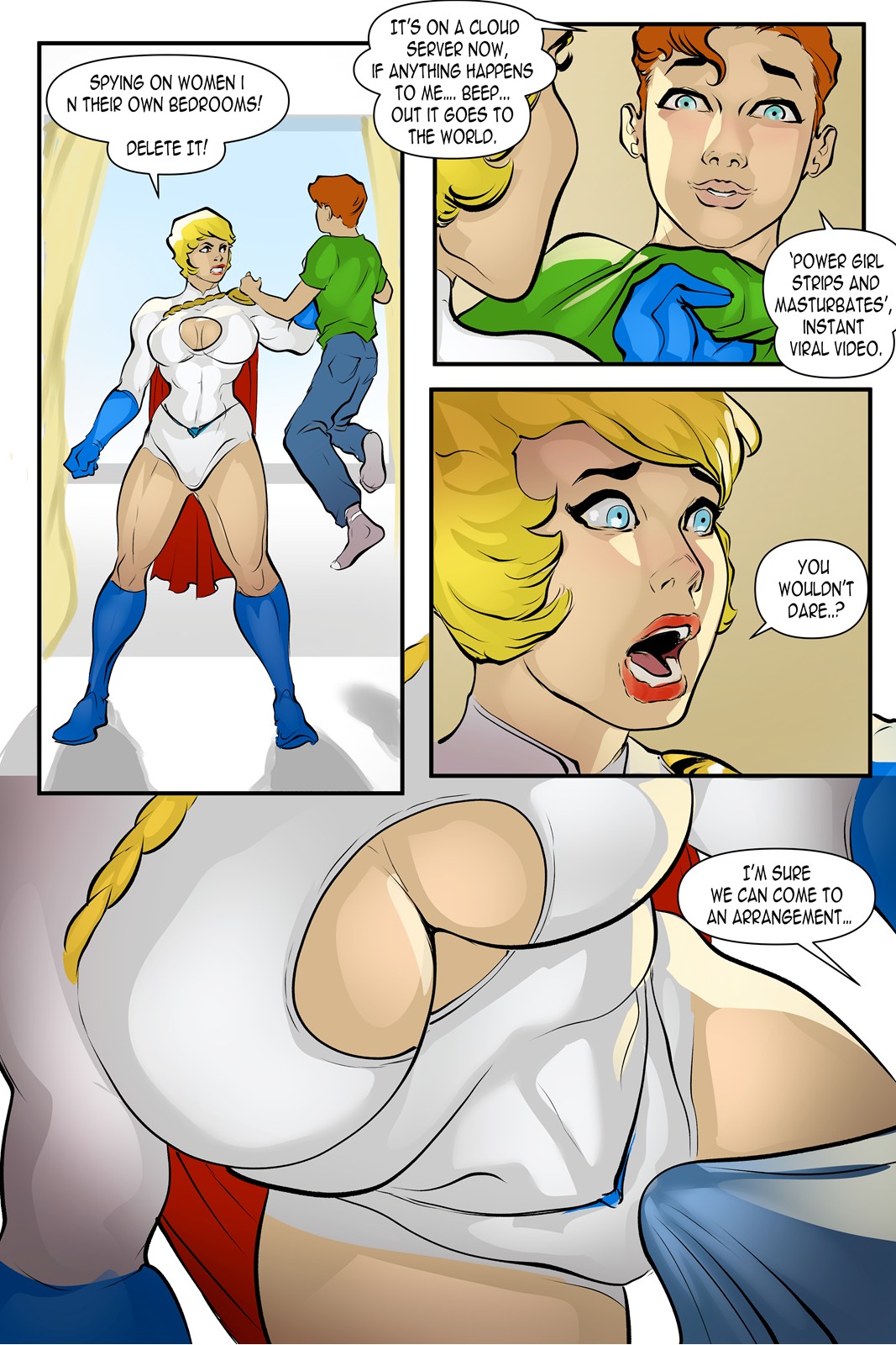 Power Girl Blackmailed page 7 full