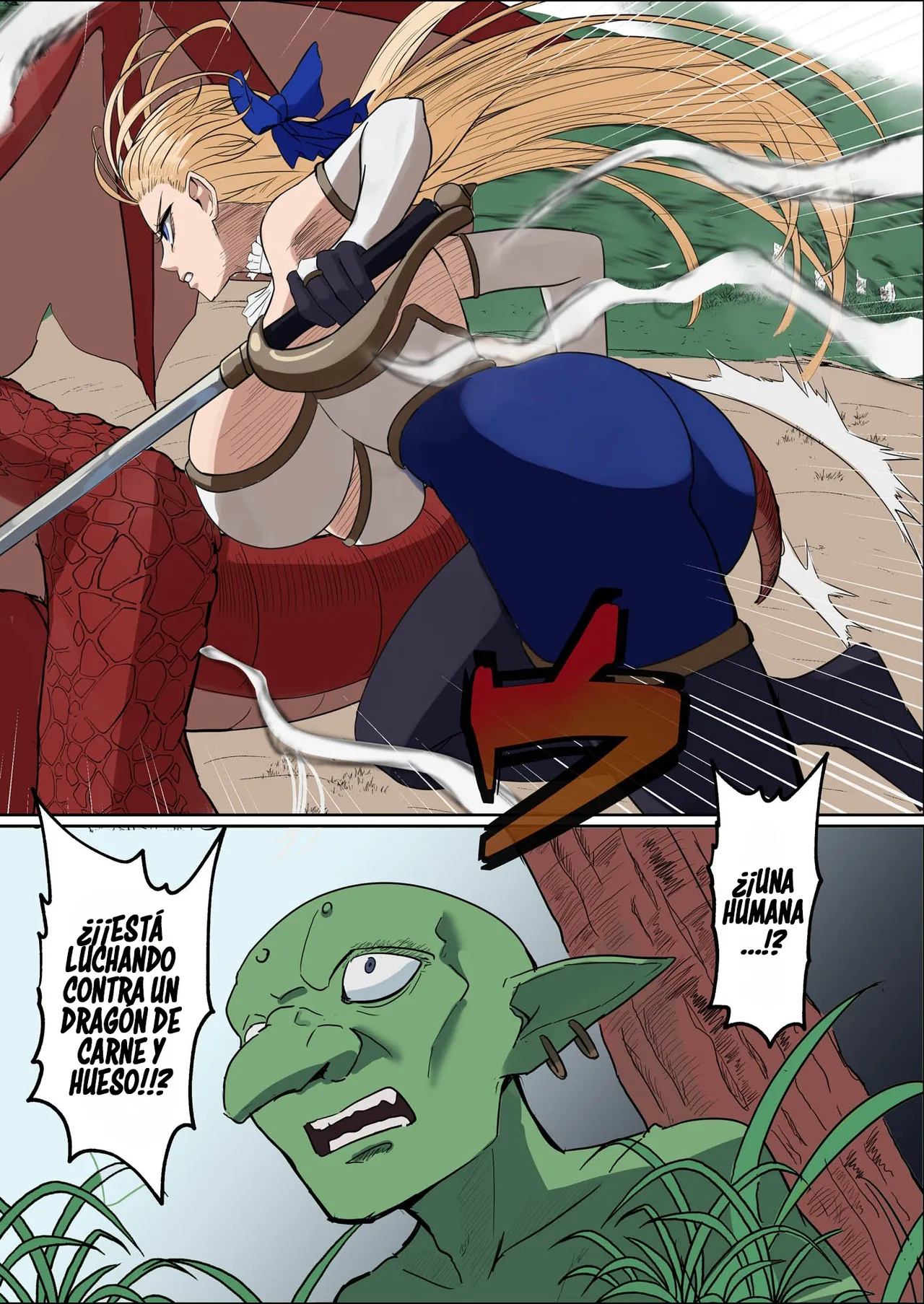 Caballera Femenina de Enormes Pechos: ¿¡Aliarme con un monstruo debilucho!? ¿Qué clase de broma es esta? page 7 full