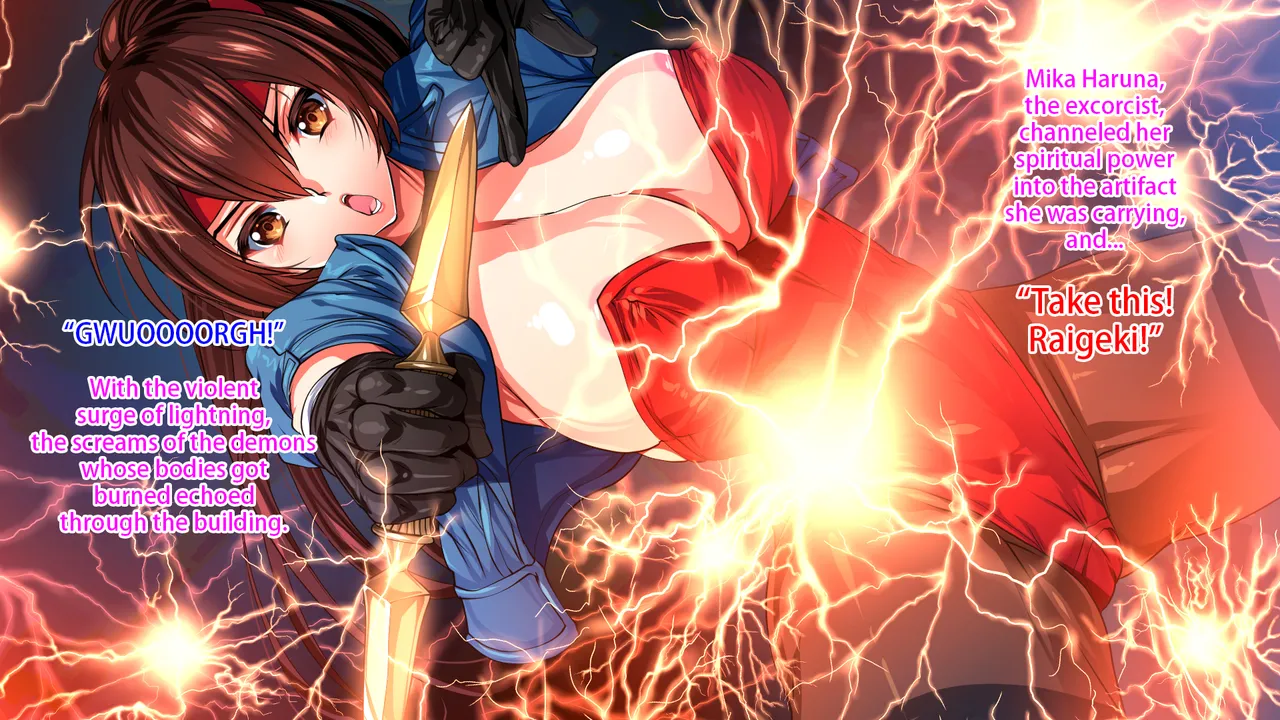 Taimashi Mika Matsuro Ryōjoku Muzan Shikan | Exorcist Mika's Sacrificial End Through a Merciless Rape page 3 full