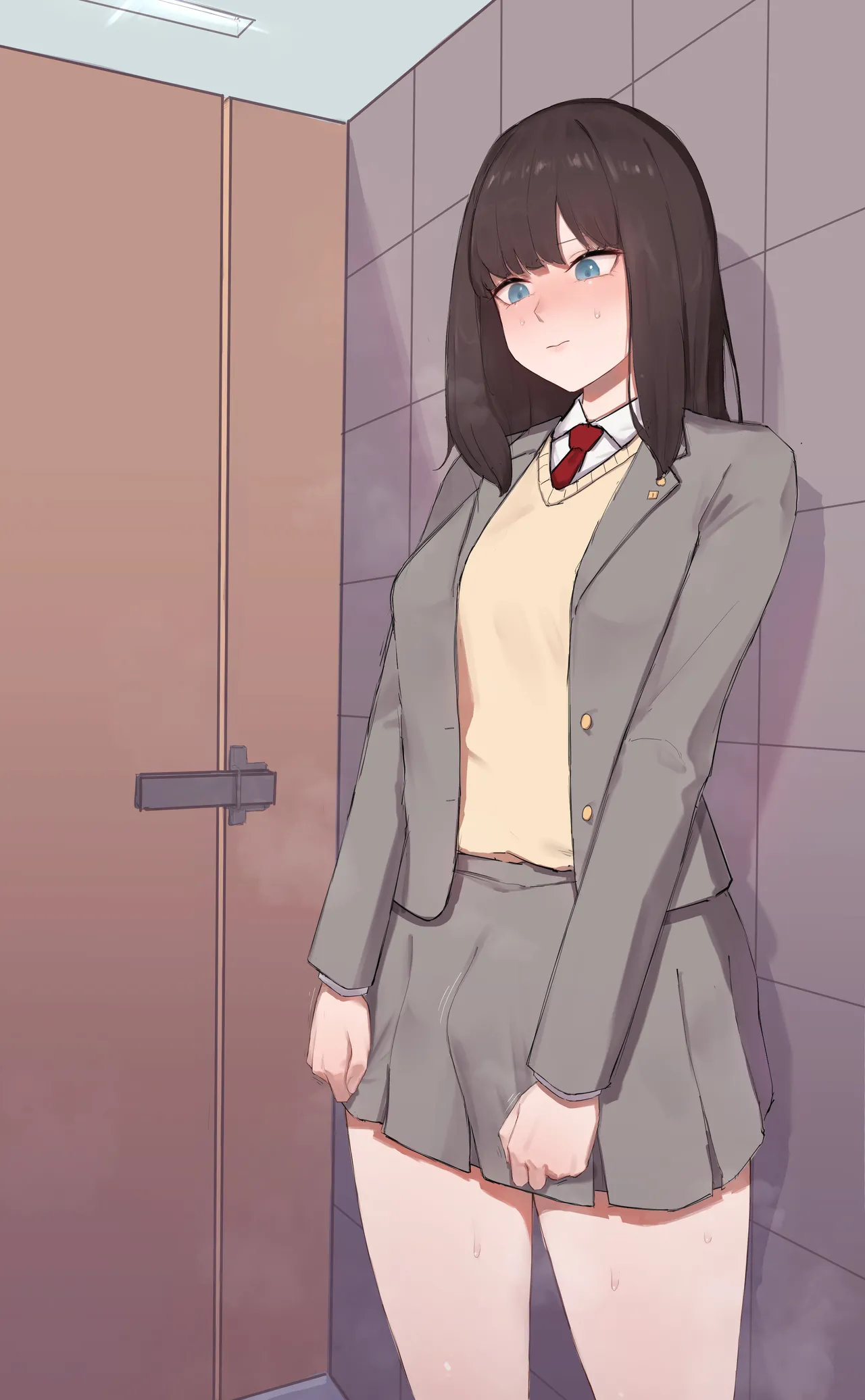 スカート越しオナニーふたなりちゃん page 6 full