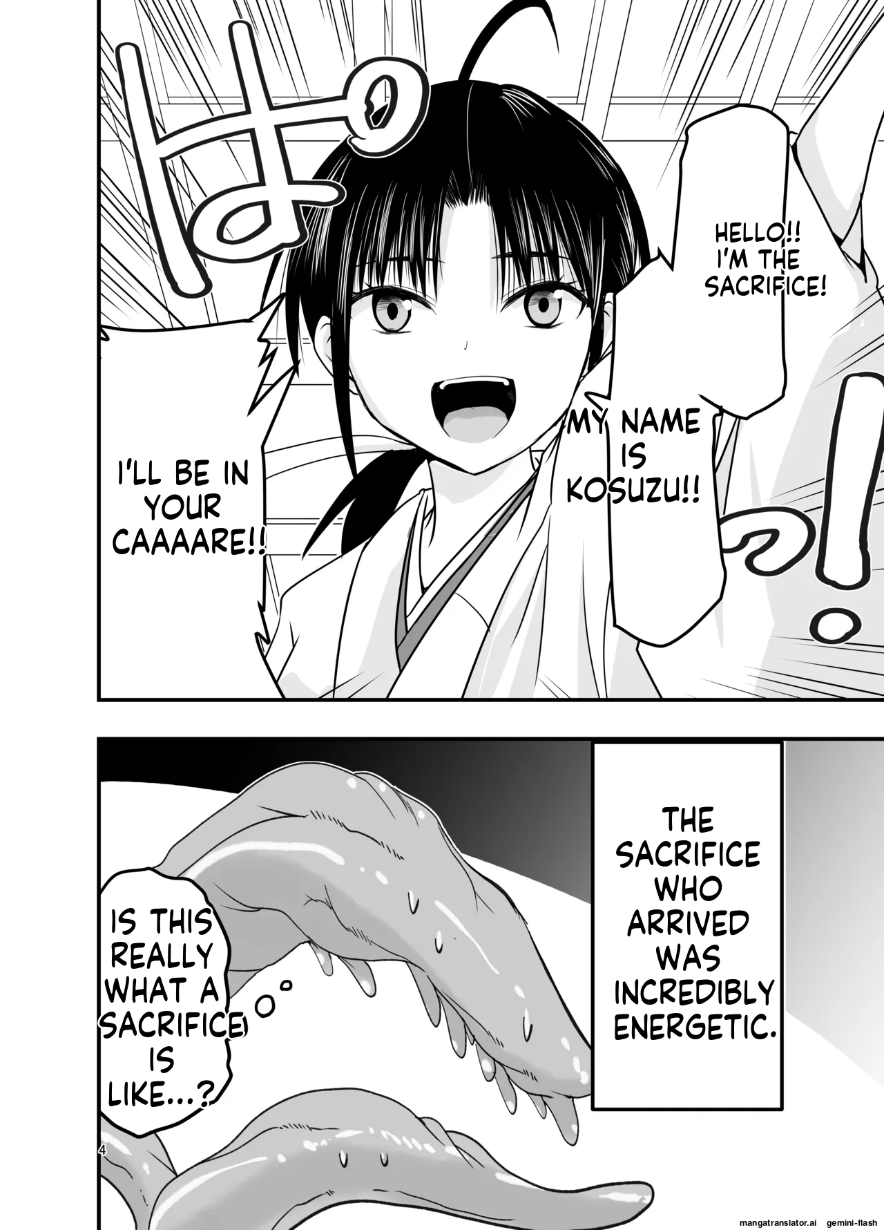 Shokushu wa  Nie ni  Wakarasetai! |  Tentacles want to make the sacrifice understand! page 4 full