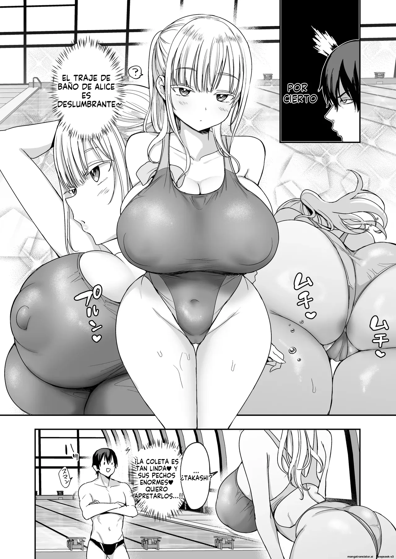 Hermanastra tetona, la clase de natación de Alice page 9 full