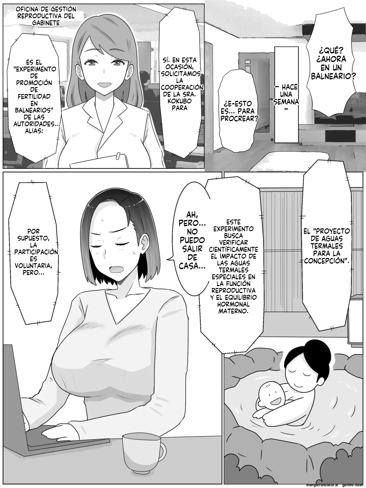 Hanshoku Haha 4 Musuko no Doukyuusei to Ero Onsen de Kozukuri Shimasu  MTL page 5 full
