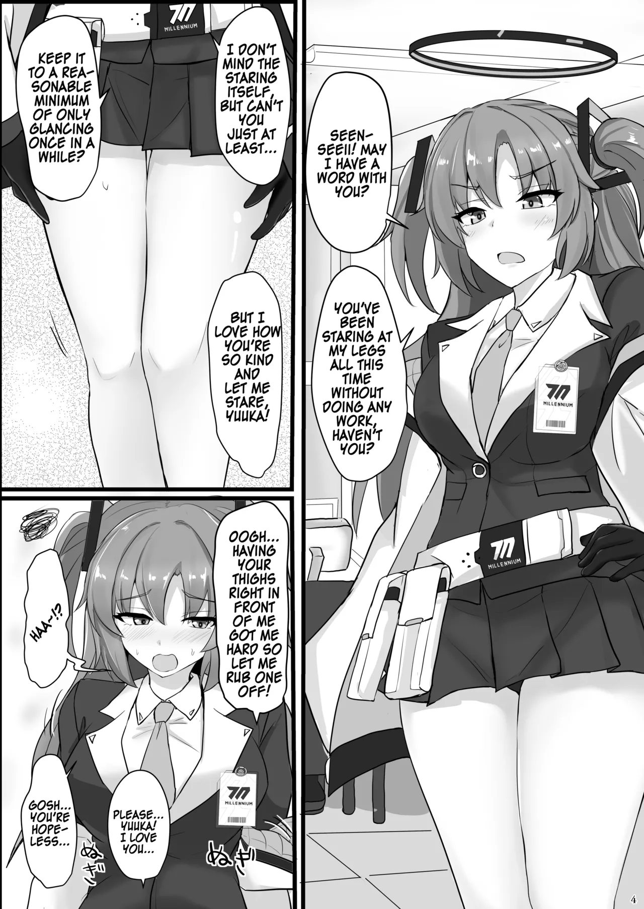 Hayase Yuuka no Futomomo de Nukitai page 3 full