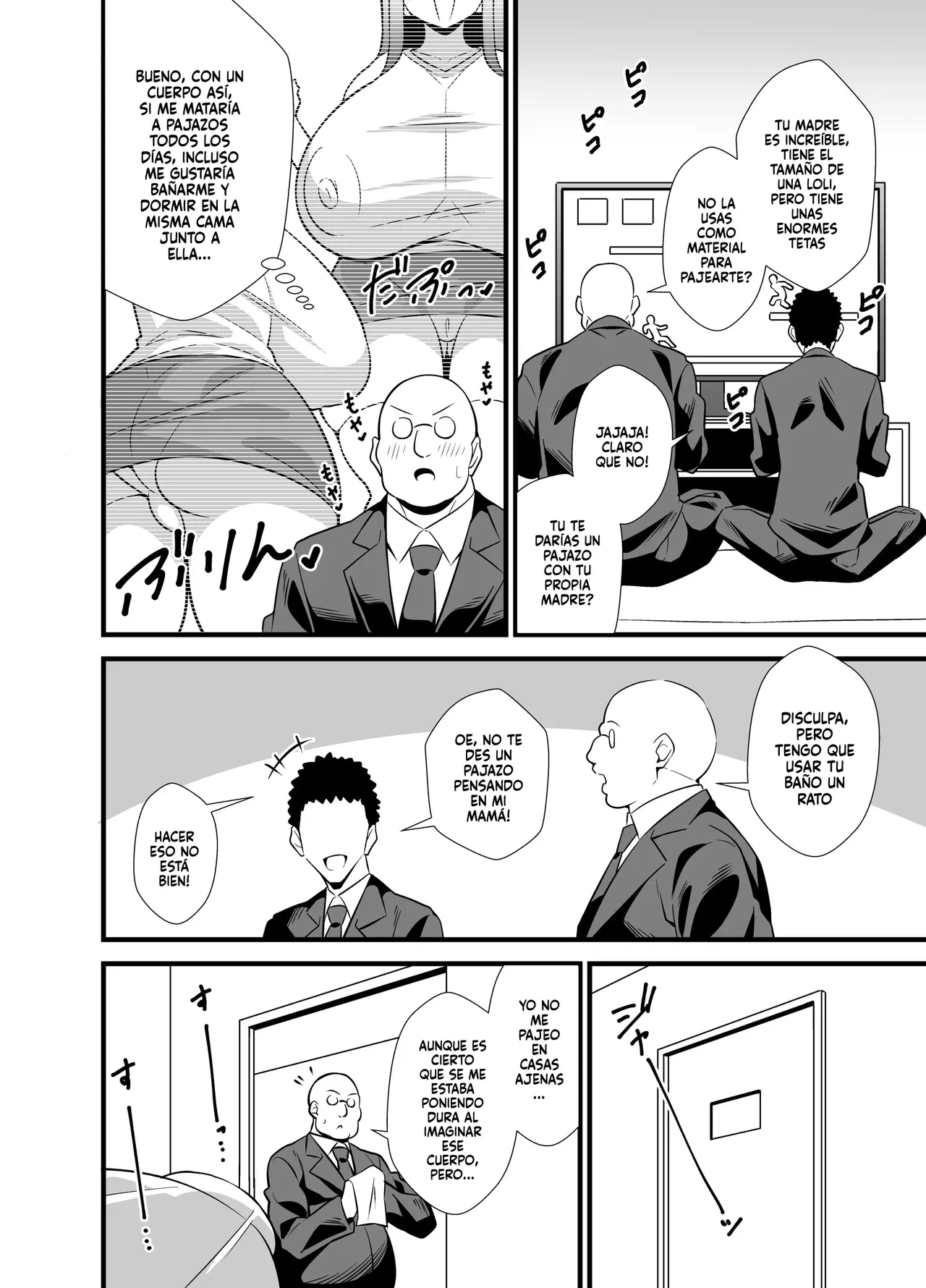 Musuko no Tomodachi ni Nani o Sarete mo Neta Furi o Yamenai Goumou Dougan Mama♡｜No Importa lo que le Haga el Amigo de su Hijo, Esta Madre con Cara de Nina y Coño Peludo, No Dejará de Fingir que Está Dormida♡ page 3 full