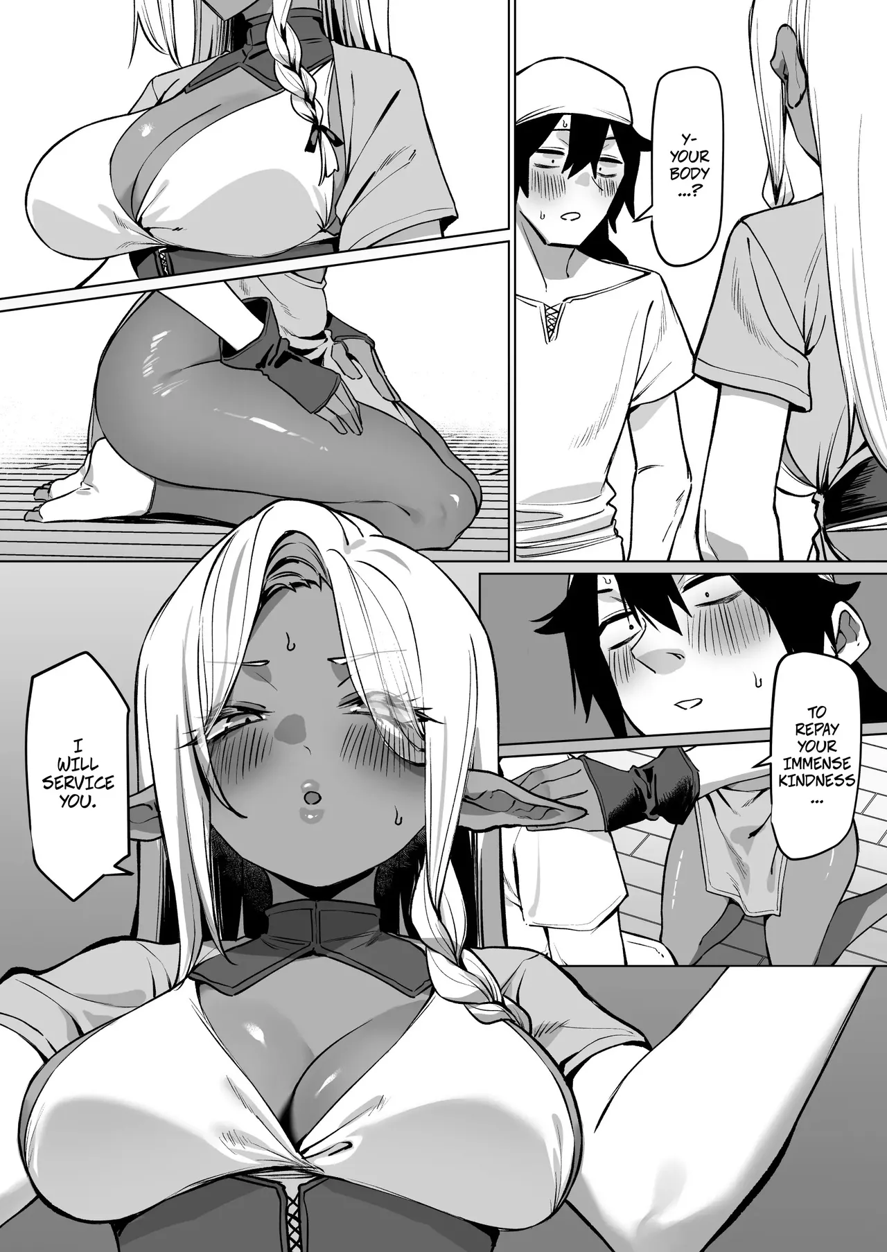 Helping a Dark Elf and Getting a Favor In Return -- Kasshoku Elf o Tasuketara Ongaeshi Sareta Hanashi page 8 full