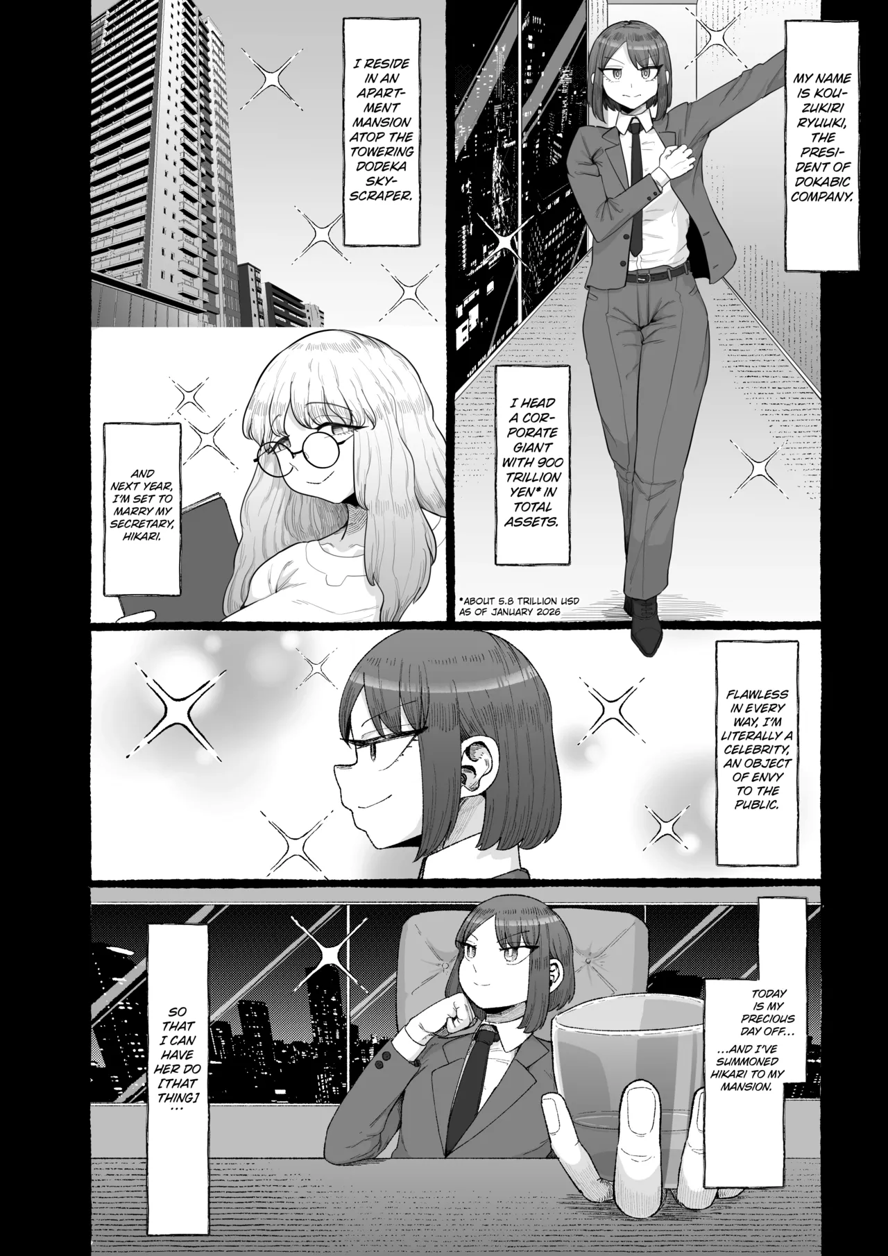 Ogya Babu Charisma Shachou no Mesu Ochi Futanari Homo Chinpo Sandwich page 2 full