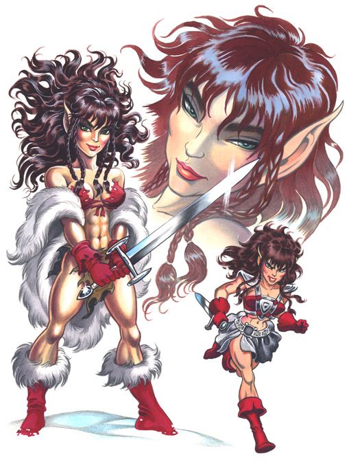 ElfQuest 1998 Pin up Calendar, 1999 Lovemate Calendar, 2000 Greatest Moments Calendar illustrations page 2 full