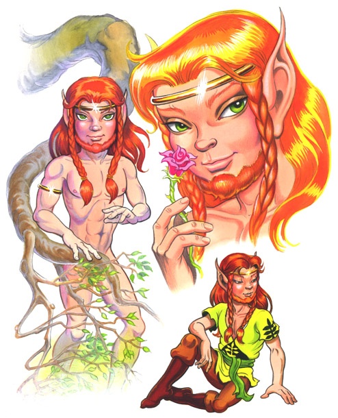 ElfQuest 1998 Pin up Calendar, 1999 Lovemate Calendar, 2000 Greatest Moments Calendar illustrations page 4 full
