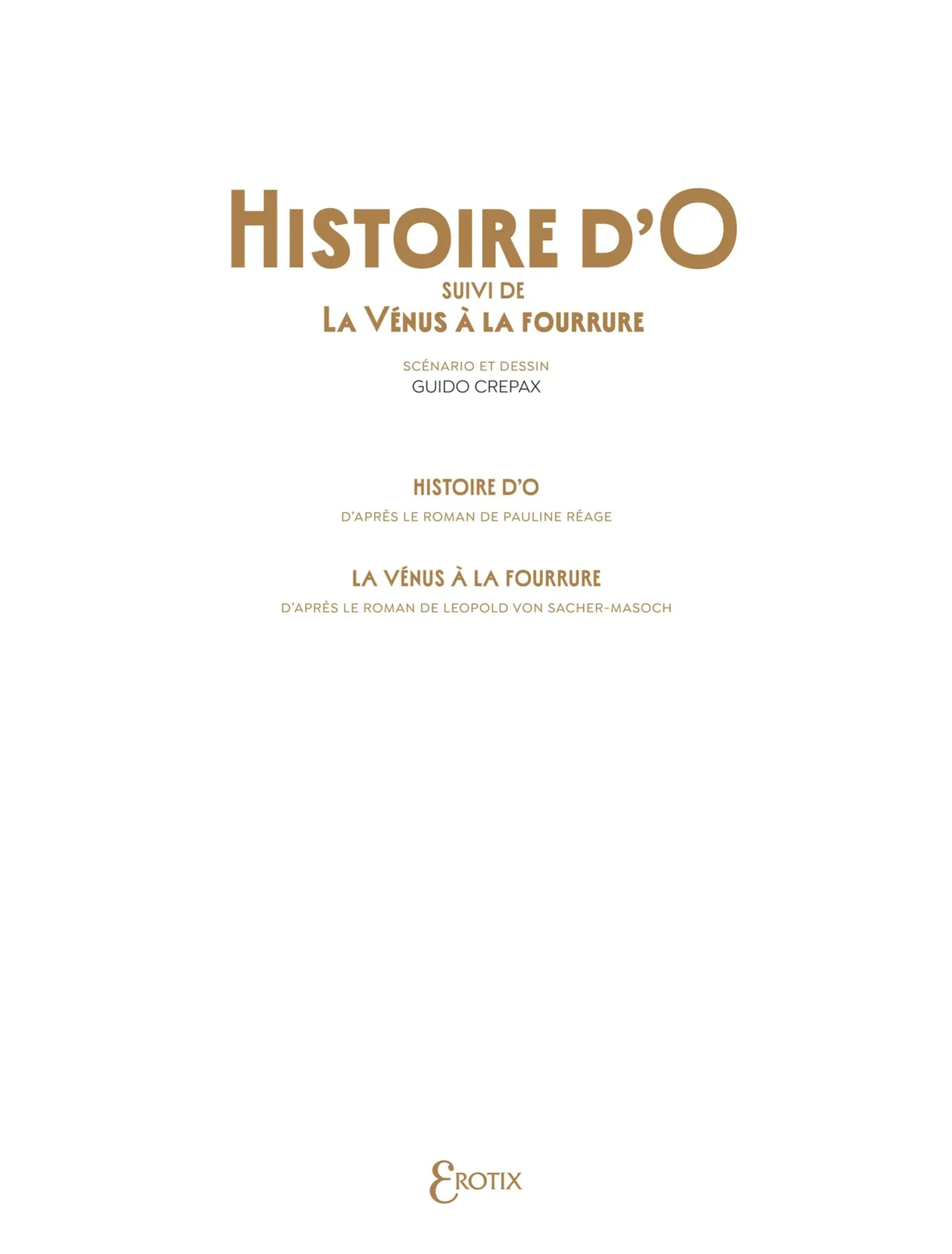 Histoire d'O Suivi de La Vénus à la Fourrure page 5 full