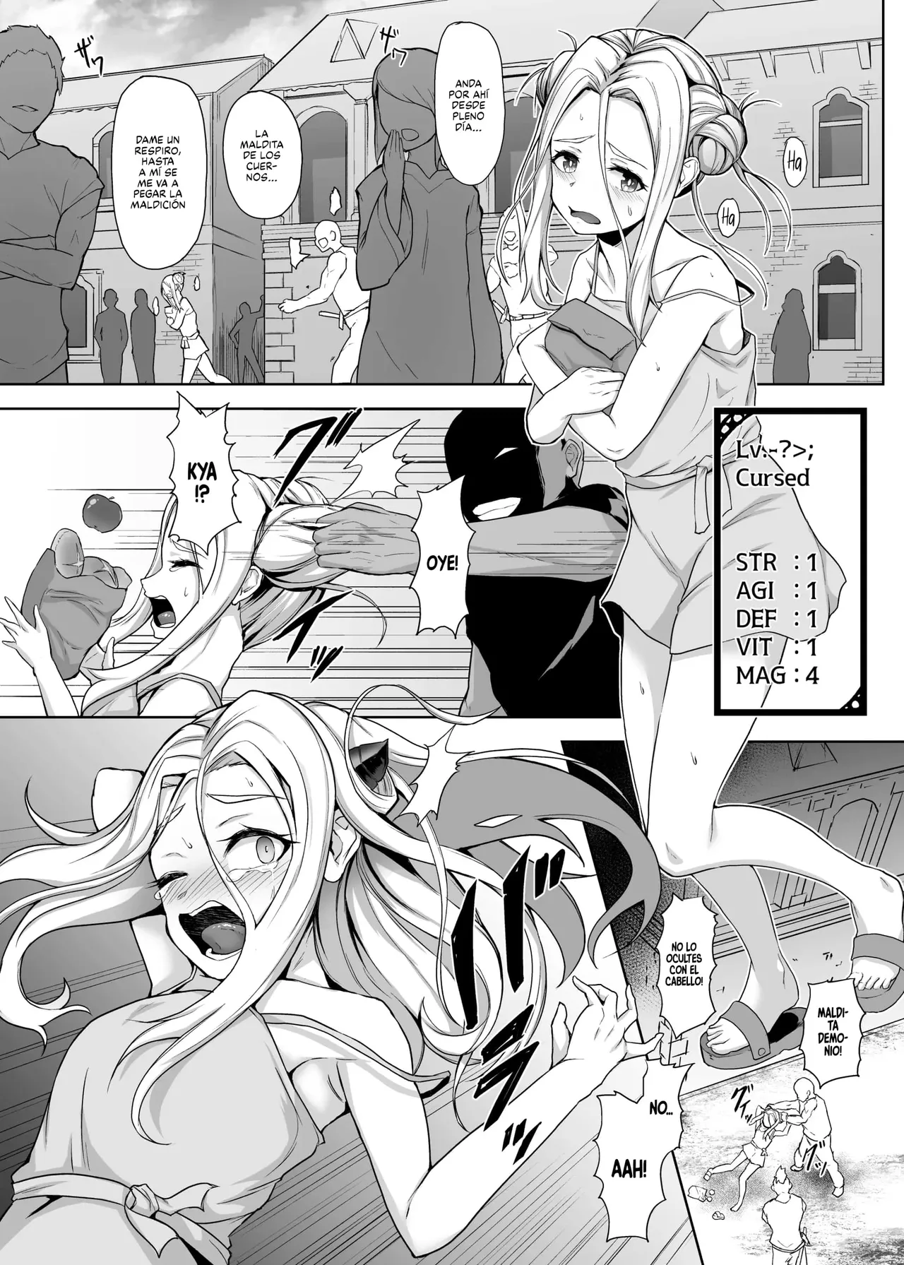 Tsuyoku Yasashii Onna Samurai, Futanari ni Kaerare Tasuketa Musume ni Level Drain Sareryoku de Nejifuserare Kyousei Shasei｜Una Mujer Samurai, Fuerte y Amable, es Transformada en Futanari y la Chica a la que Salvó le Drena los Niveles, la Somete por la Fuerza y la Obliga a Venirse page 2 full