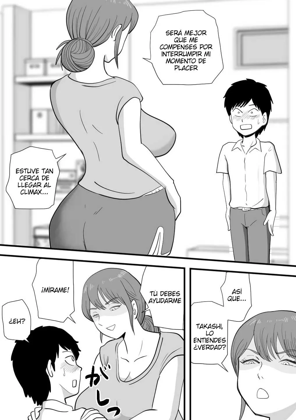 Neboketa Kaasan ga Erokunatte Semattekuru｜Mi Madre Soñolienta Está Excitada y se me Insinúa page 8 full
