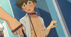 バツゲームでわんわんプレイをさせられる男子くん