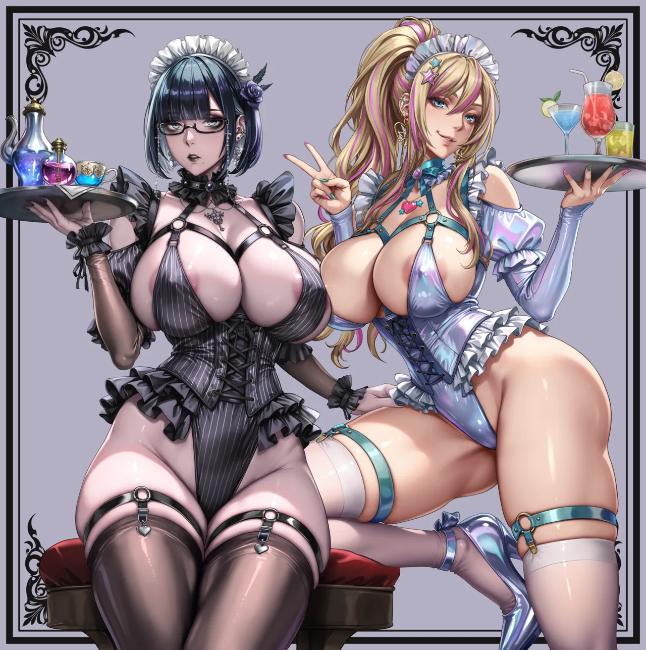 High-Leg Maid Girls Mizer &amp; Arisa page 2 full