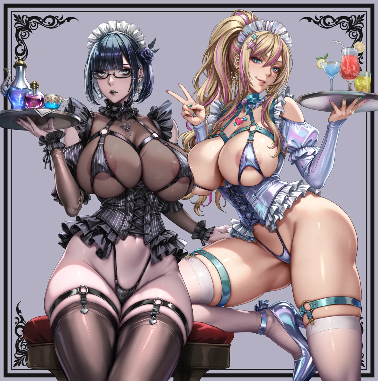 High-Leg Maid Girls Mizer &amp; Arisa page 3 full