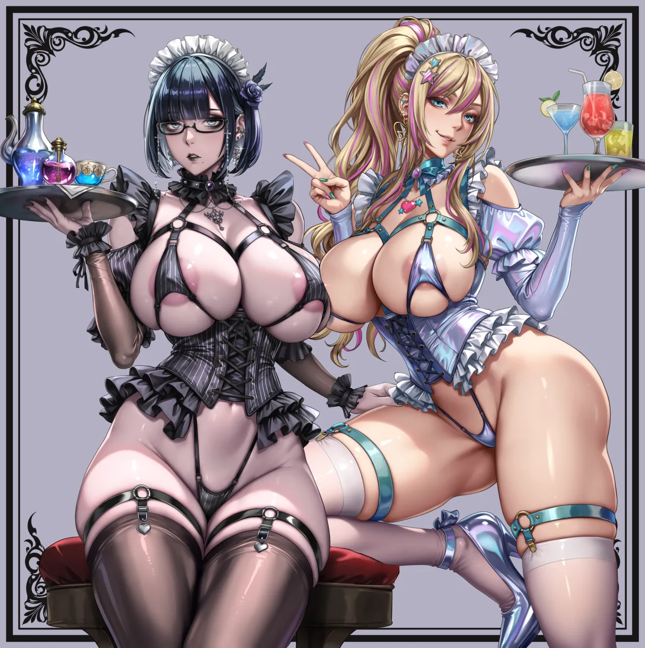 High-Leg Maid Girls Mizer &amp; Arisa page 4 full