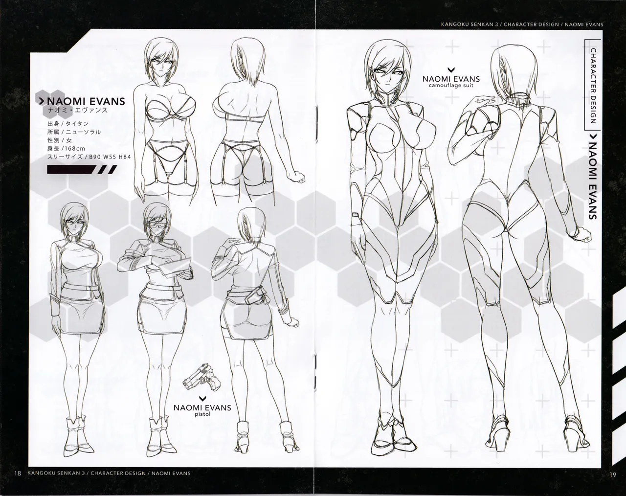 Kangoku Senkan 3 model sheets page 10 full
