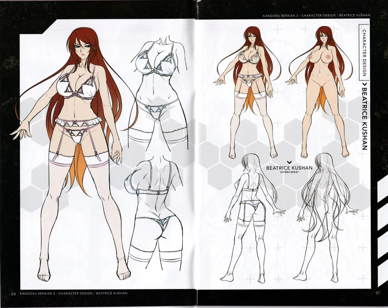 Kangoku Senkan 3 model sheets page 4 full