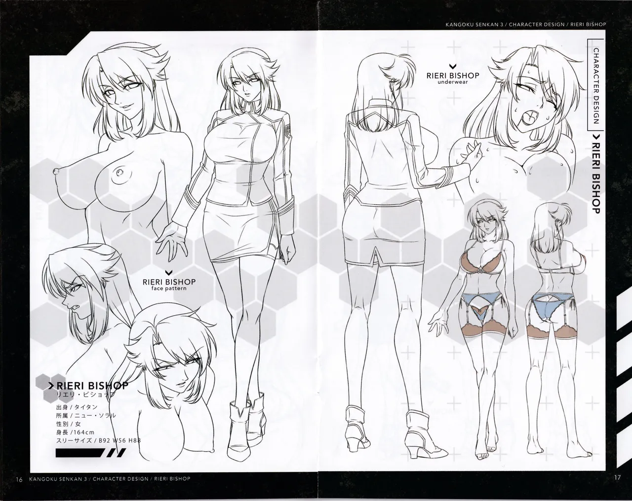 Kangoku Senkan 3 model sheets page 9 full