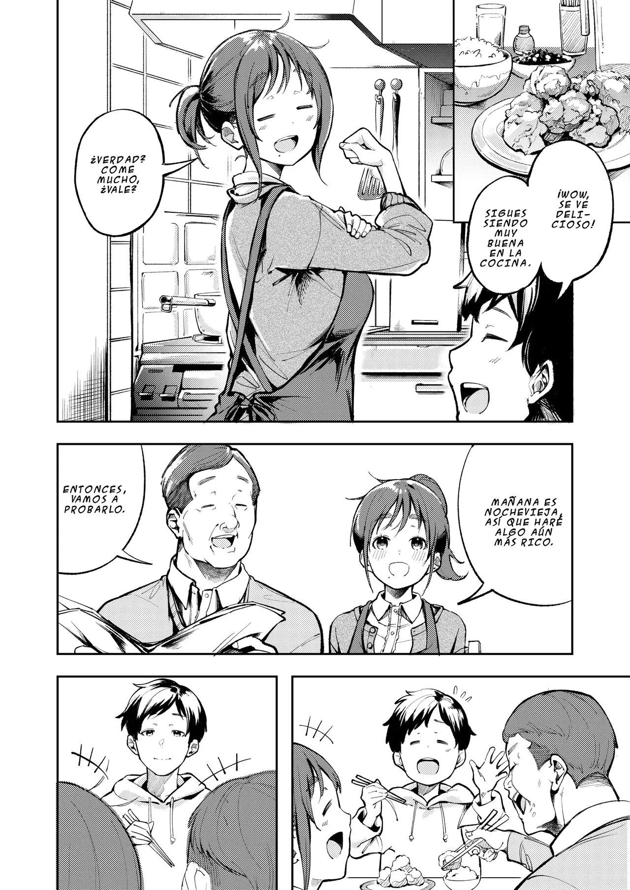 Hisashiburi ni Kisei Shitara Osananajimi ga Chichi ni Dakareteita | Al regresar a casa encontre a mi amiga de la infancia en brazos de mi padre page 8 full