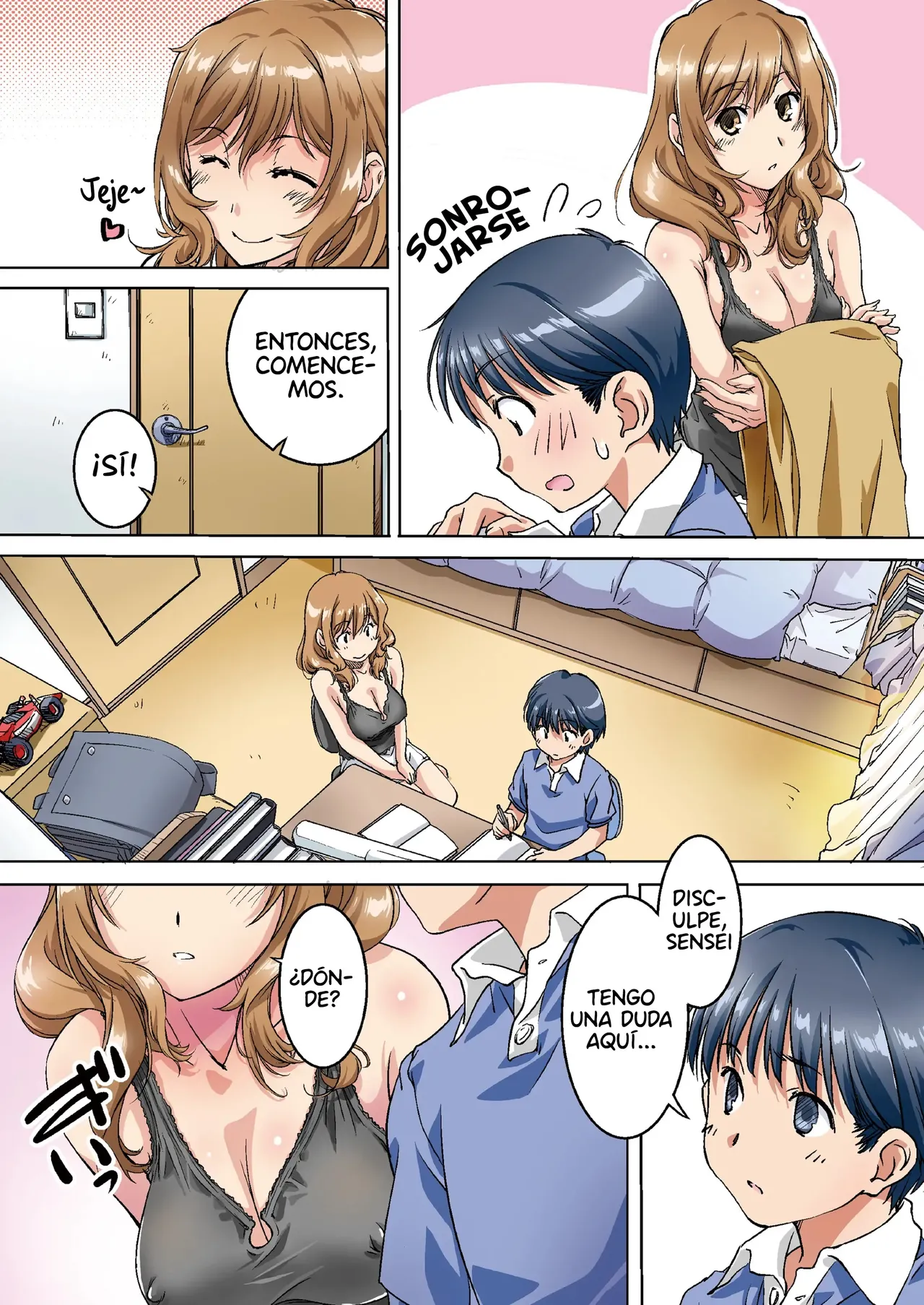 Oya ni Naisho de Oppai shite kureru Katei Kyoushi no Onee-san｜La Profesora Particular que me Deja Tocar Sus Pechos a Escondidas de mis Padres page 4 full