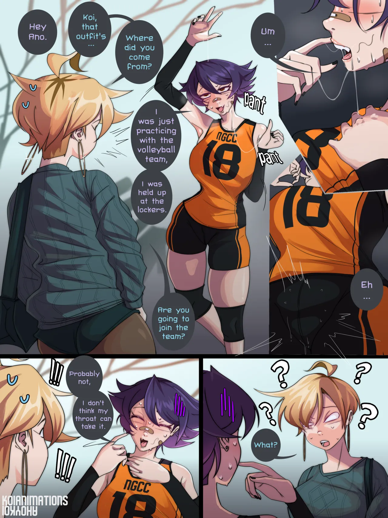 Koi tries out the Volleyball Team page 2 full