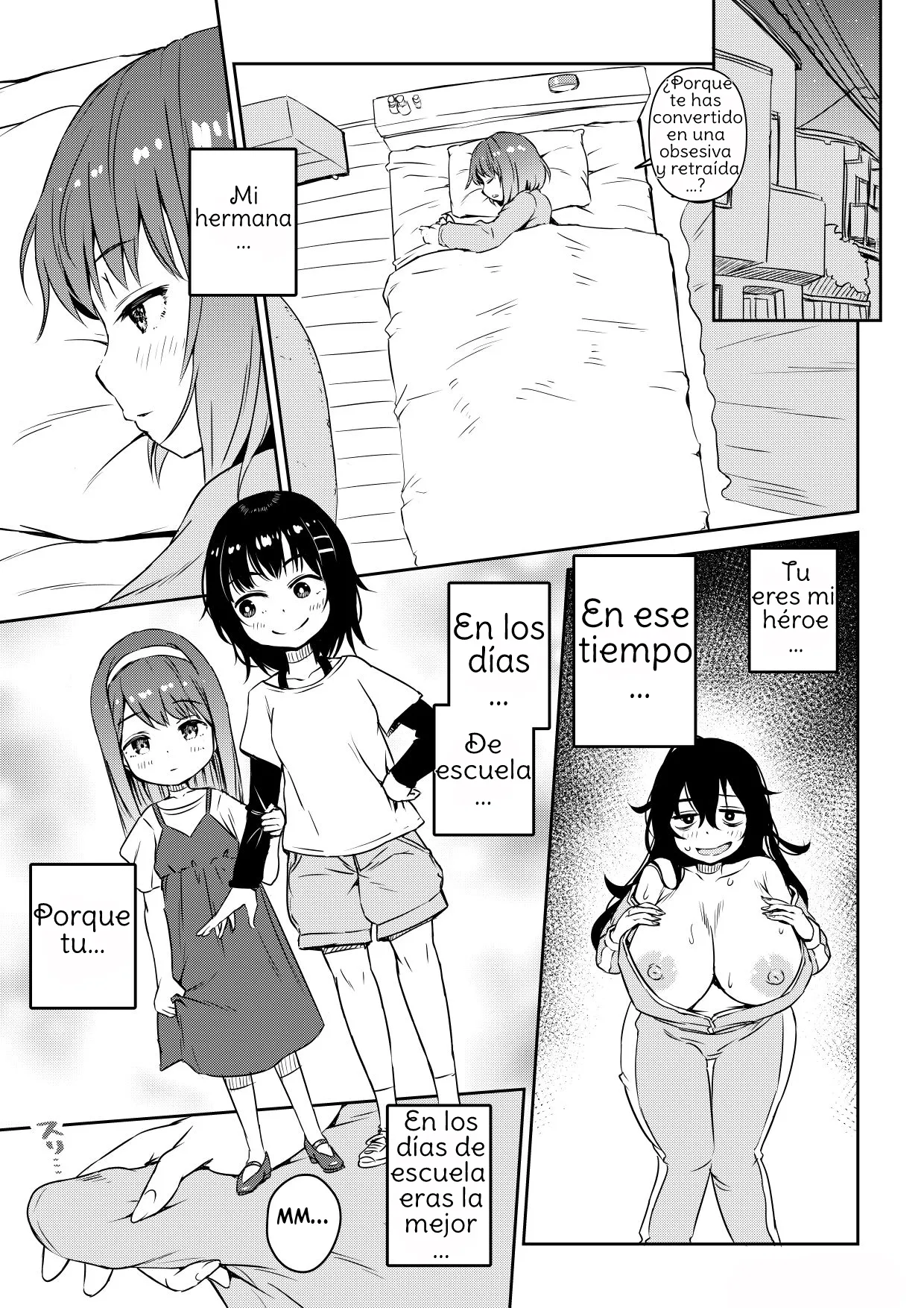 Hikikomori and Her Futanari Sister Spanish page 9 full