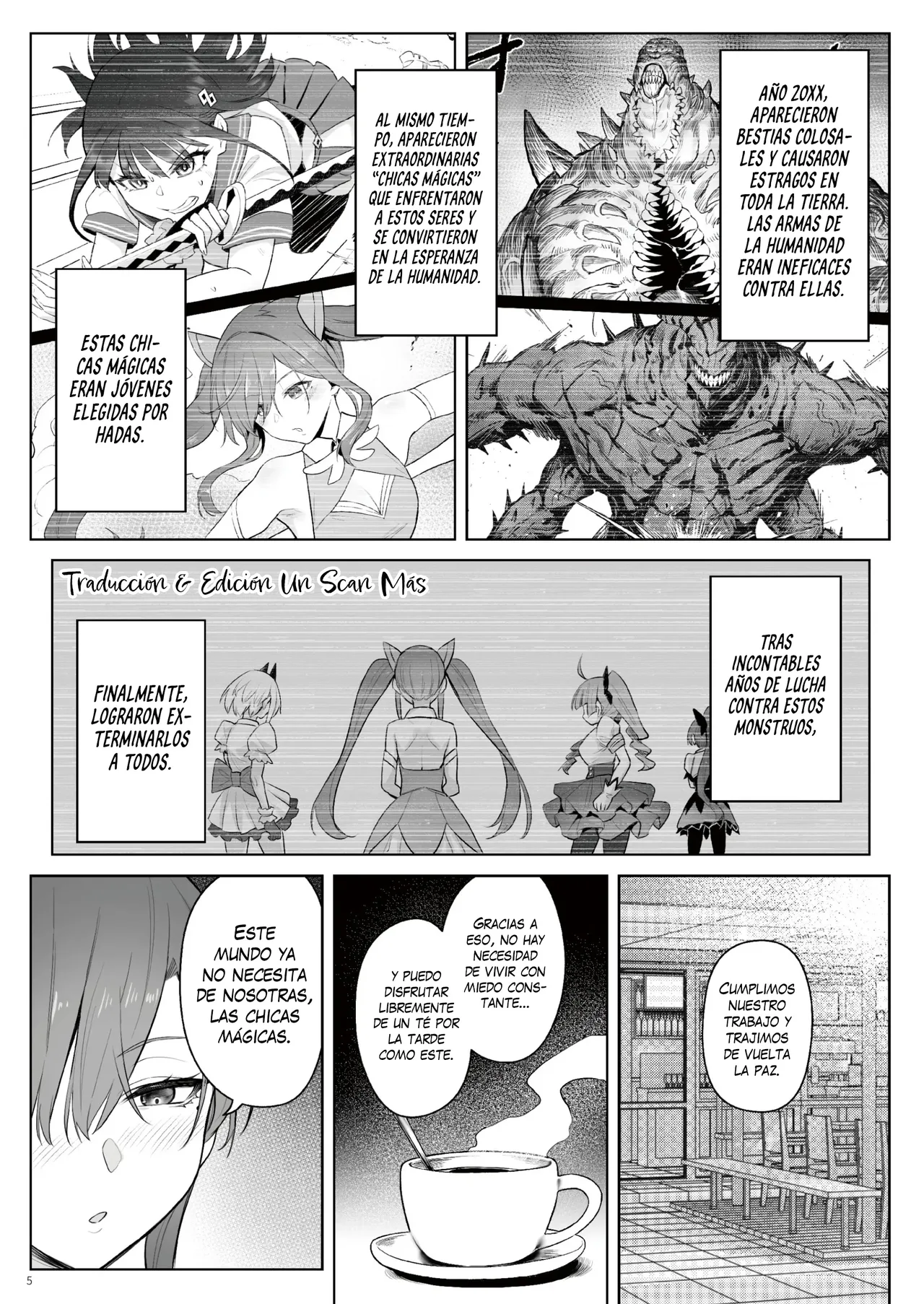 Moto Mahou Shoujo no Shigoto Hanashi Ao Zenjitsutan | El Trabajo De La Ex Chica Mágica Azul ~Precuela~ page 3 full