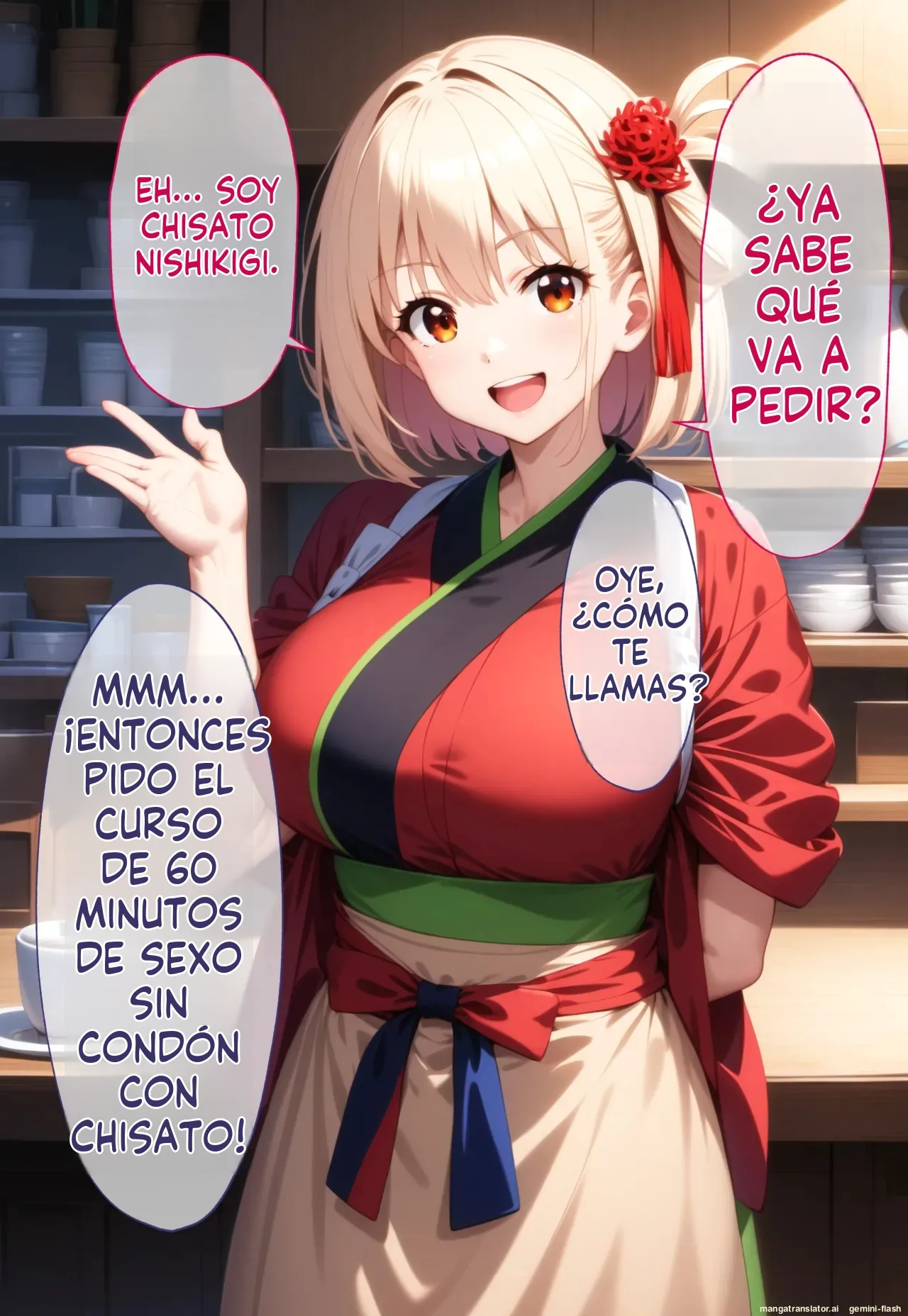 Saimin Oji-san  ga Kissa Lycolyco wo Noxtu to xtu te Chisato to Takina wo Hara Maeru Hanasi - Brute  MTL page 5 full