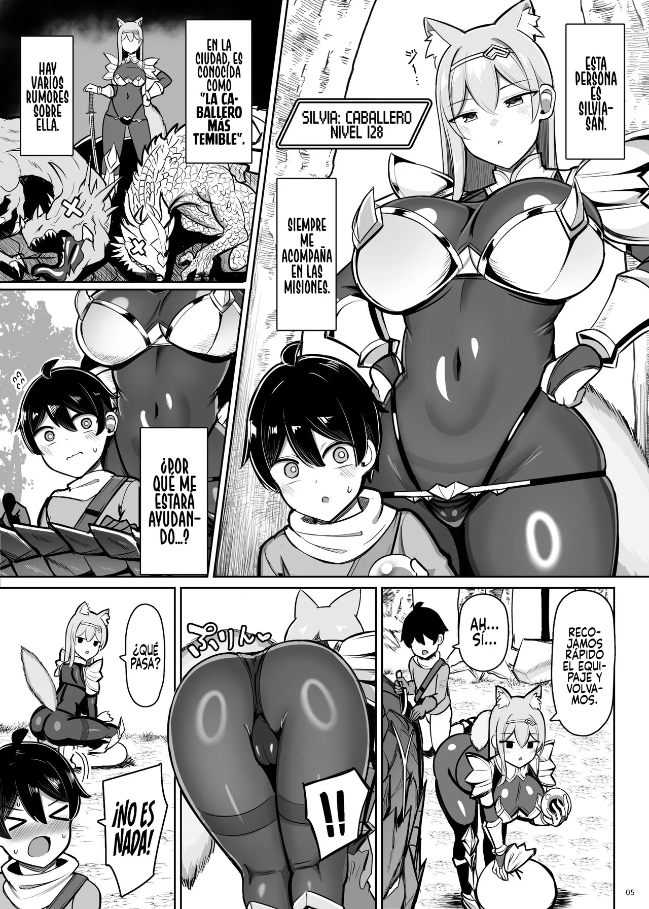 Saikyou Onna Kishi Yowayowa Yuusha ni Amaama Shasei Shugyou｜La Caballero más Fuerte le da al Héroe Débil un Dulce Entrenamiento de Eyaculación page 4 full