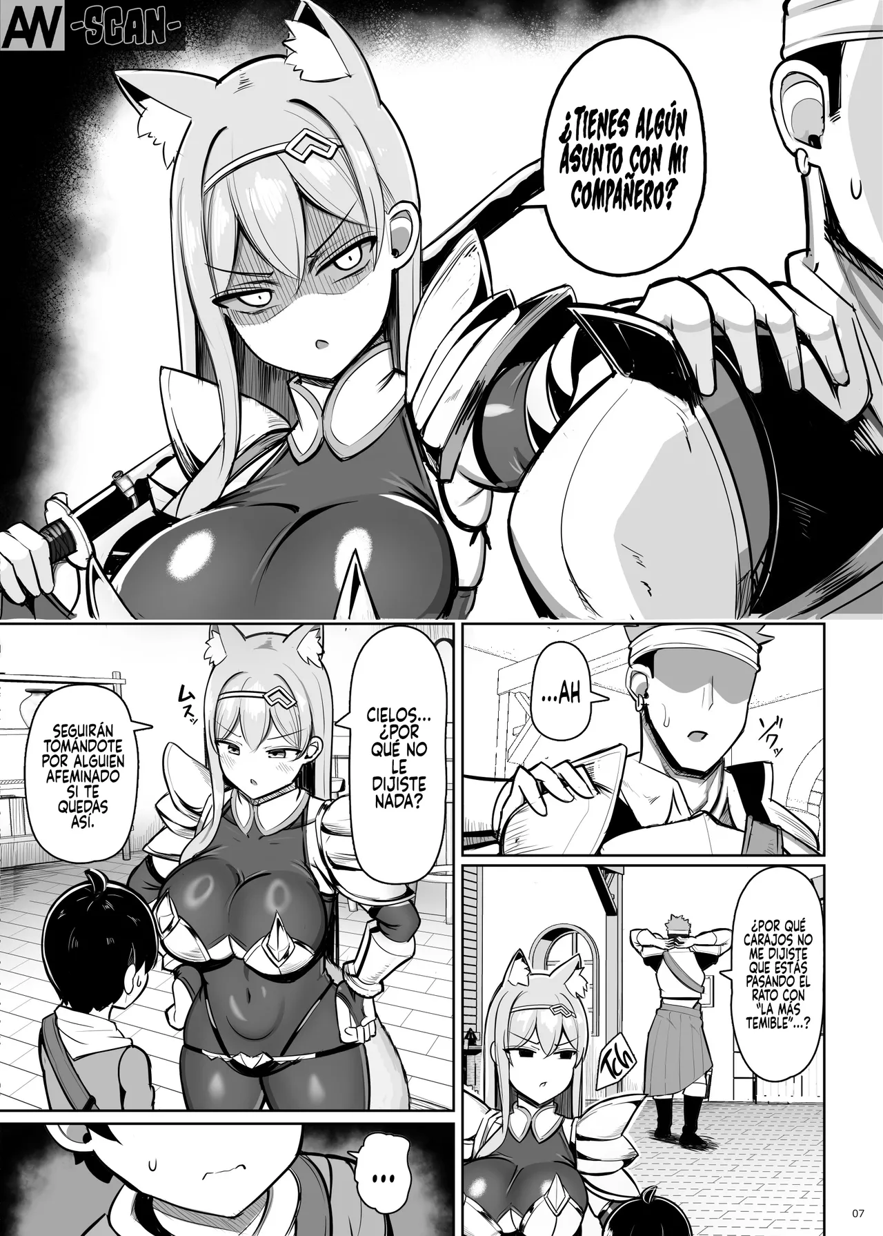 Saikyou Onna Kishi Yowayowa Yuusha ni Amaama Shasei Shugyou｜La Caballero más Fuerte le da al Héroe Débil un Dulce Entrenamiento de Eyaculación page 6 full