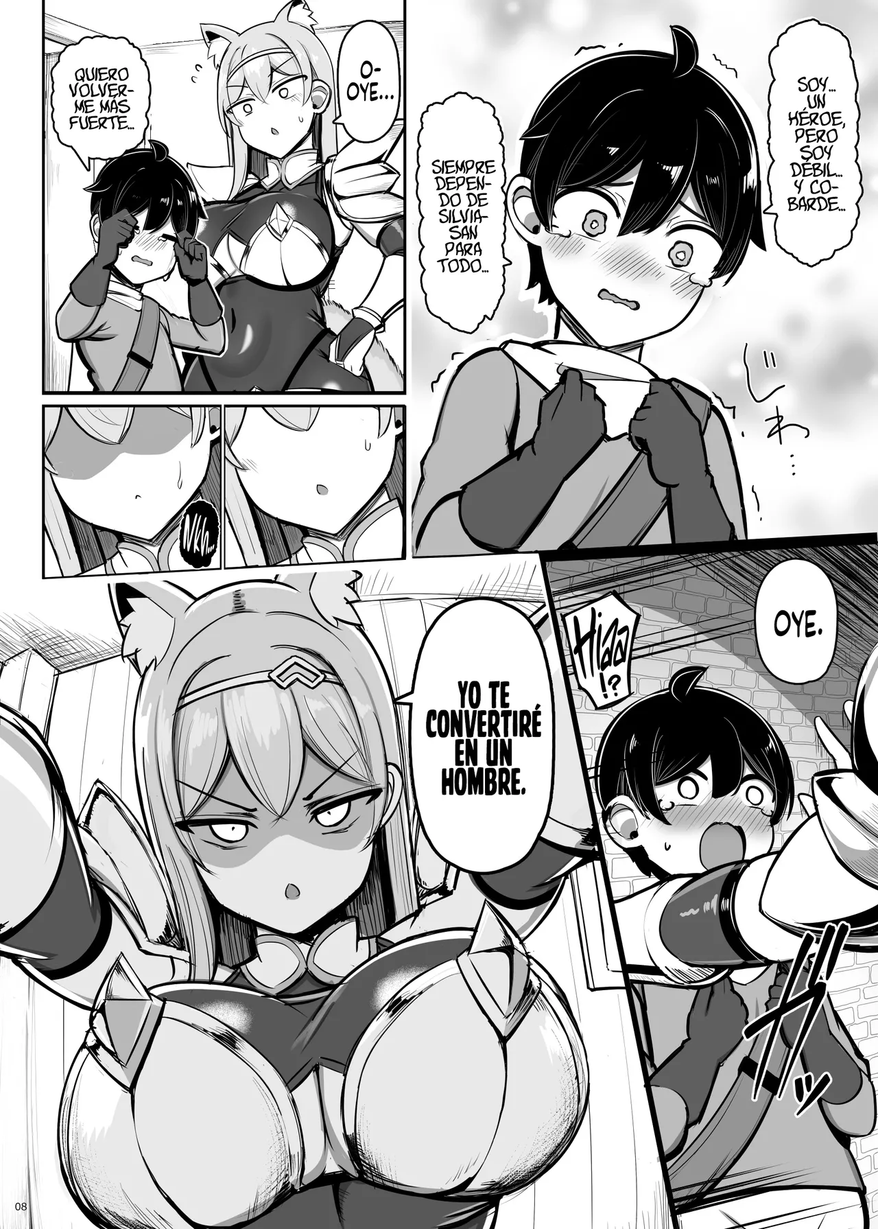 Saikyou Onna Kishi Yowayowa Yuusha ni Amaama Shasei Shugyou｜La Caballero más Fuerte le da al Héroe Débil un Dulce Entrenamiento de Eyaculación page 7 full