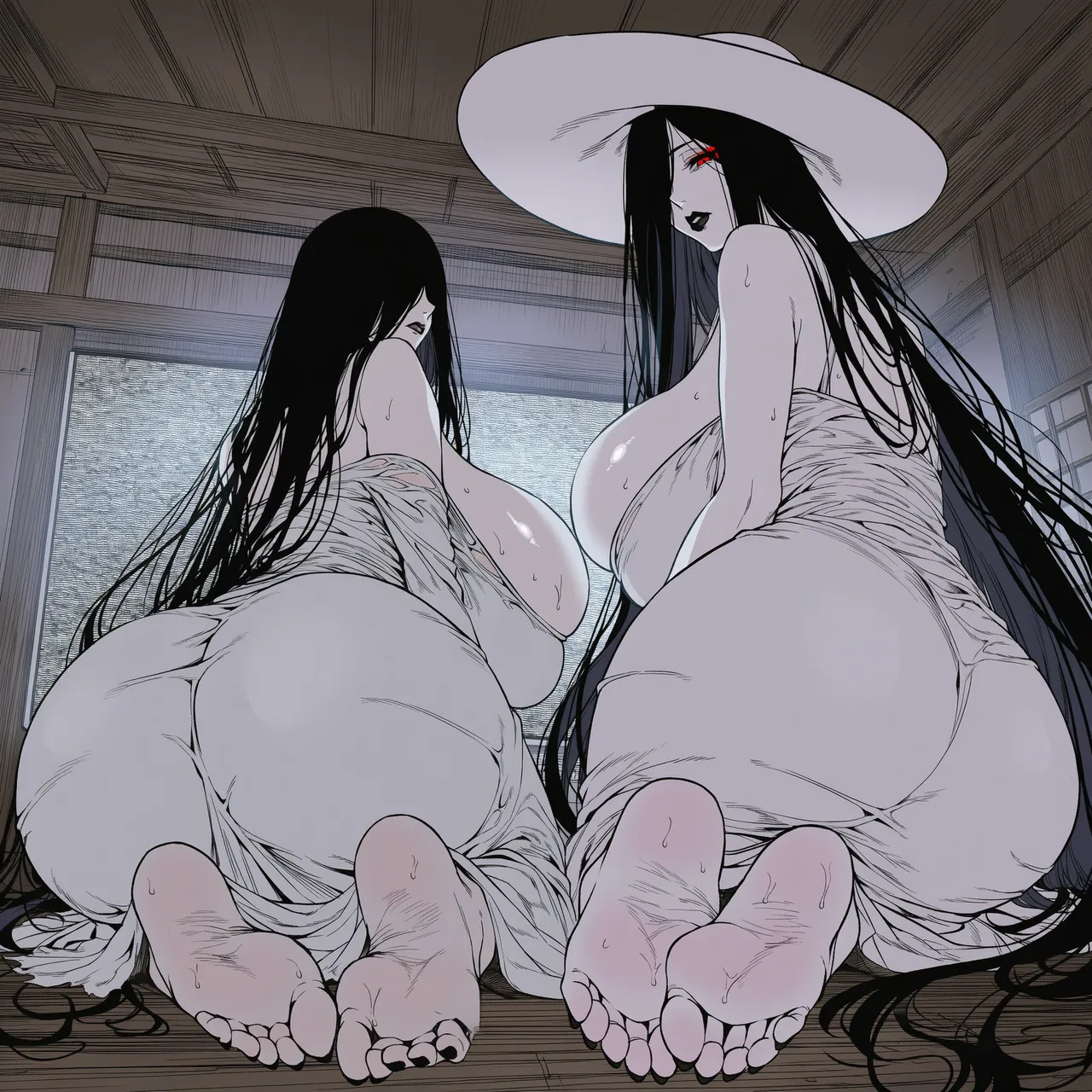 xXxBATxXx IMILF Hasshaku-sama &amp; Sadako page 3 full