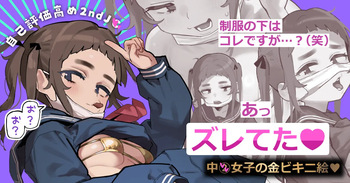 Seifuku no Shita wa Kore desu ga?  Ah Zureteta Chuu 2 Joshi no Kin Bikini E cover