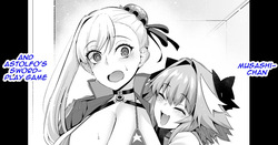Musashi-chan and astolfo's swordplay game