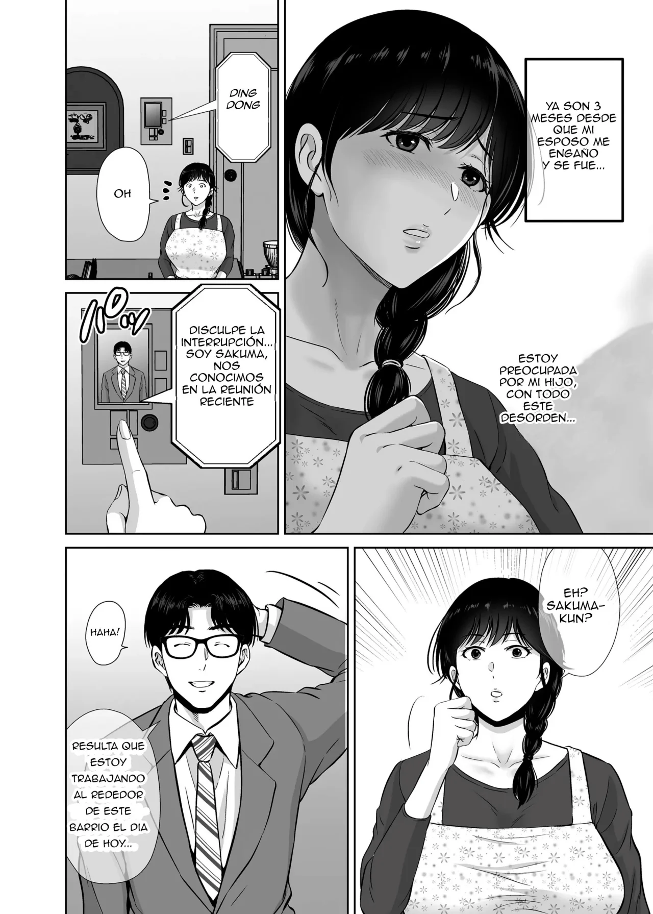 Kyonyuu Kaa-san ga Boku no Me mo Mae de Oji-san no Namachin de Ikimakutta Hanashi｜La Historia de cómo Mi Mamá Tetona se Volvió Loca Frente a Mis Ojos con la Polla de Otro Hombre page 6 full
