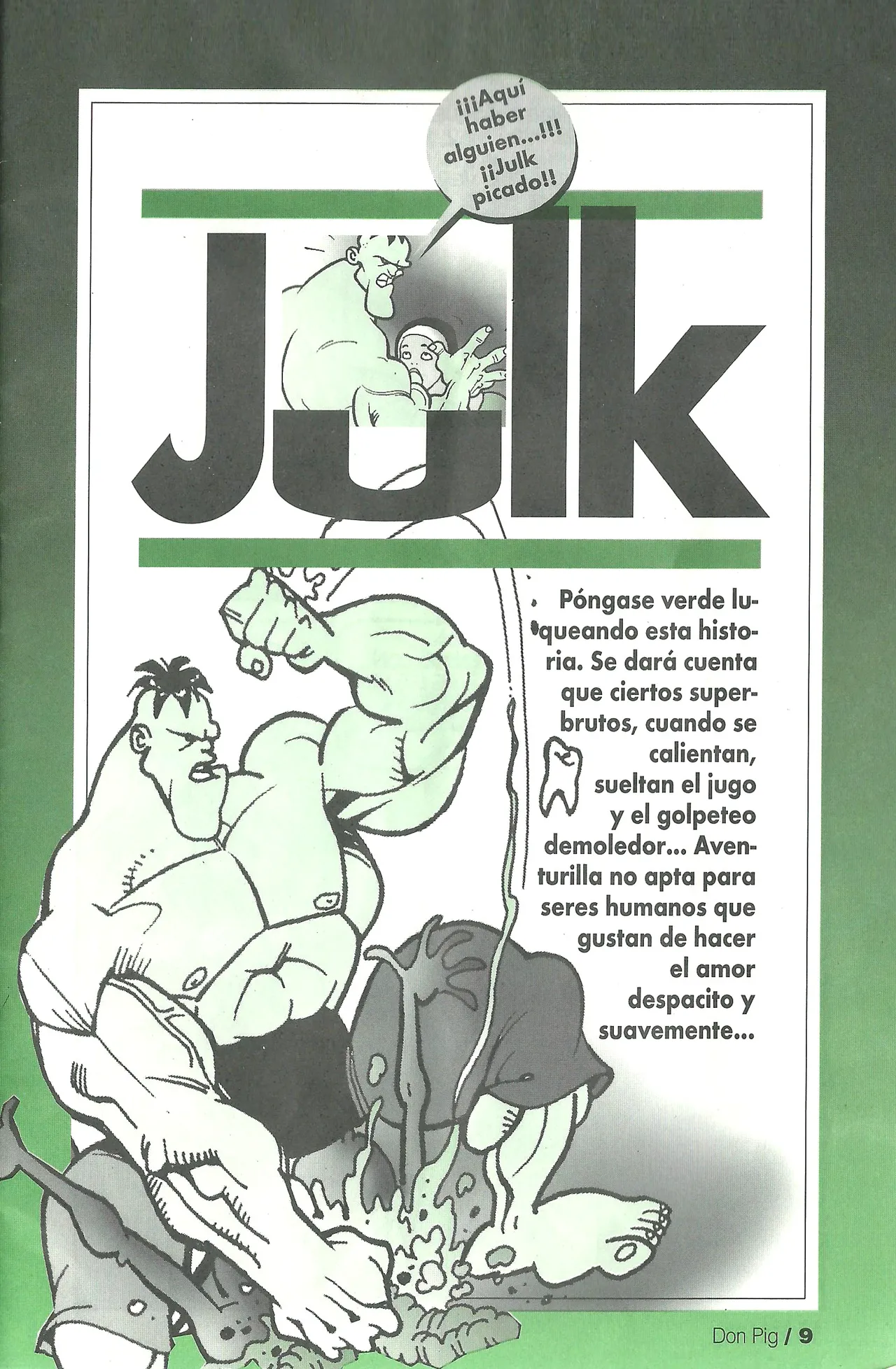 DON PIG COMIX  - 22 suplemento de la Revista 100% page 9 full