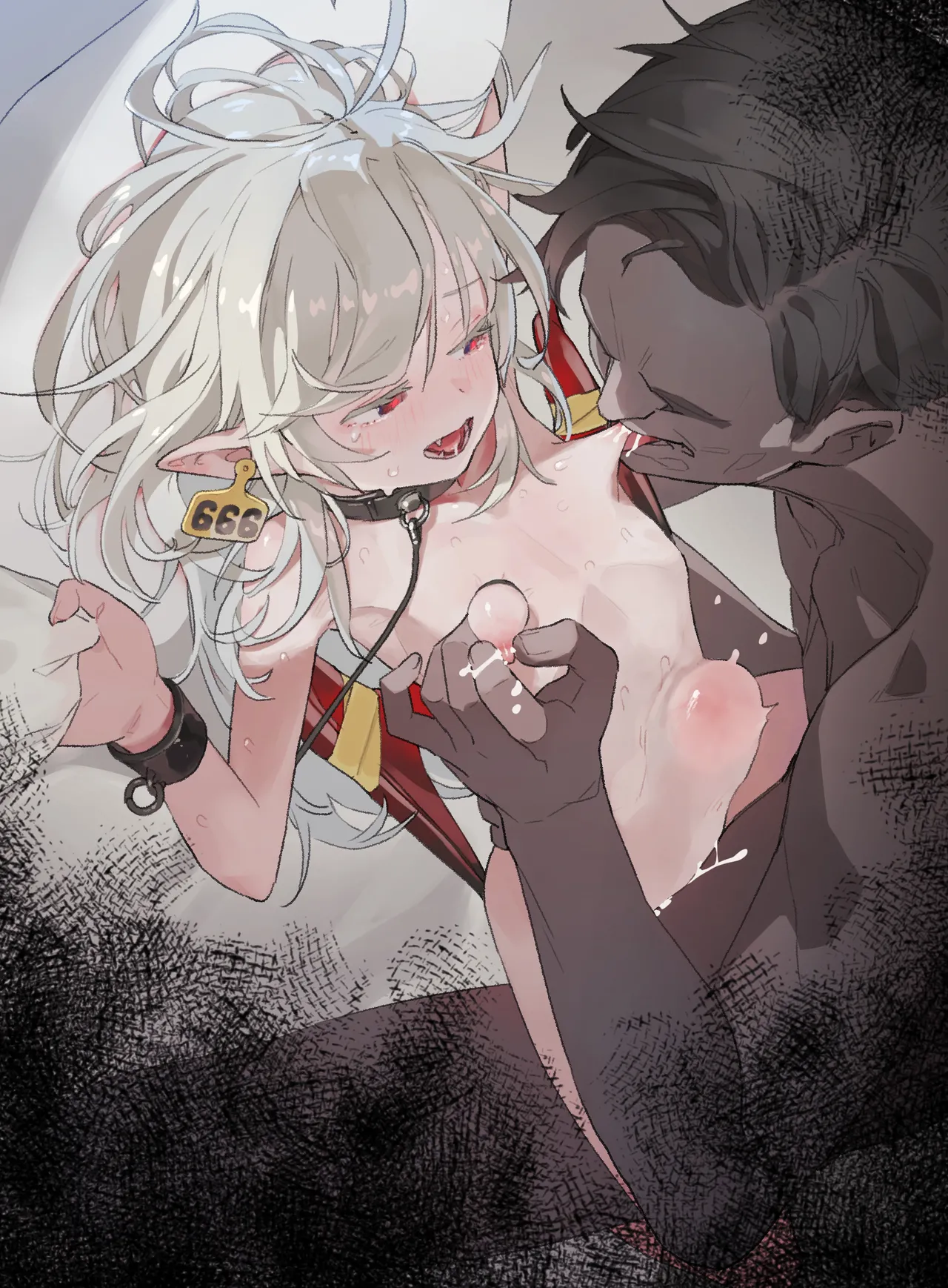 【Manga 】Toraware no Kyūketsuki Elika Chō〇 Chikubi-zeme &amp; Kairaku-ochi 【Manga 4p・Irasuto 1-mai + Sabun・Dezain Rafu】 page 2 full