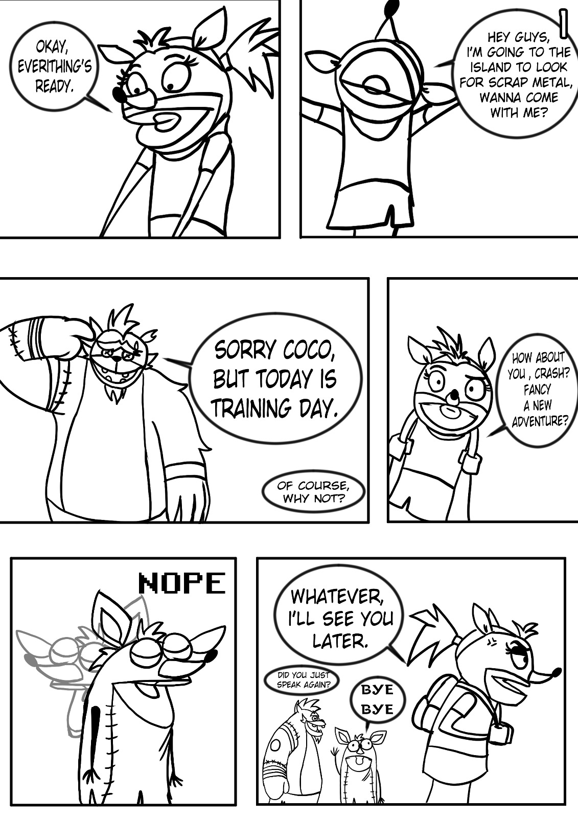 Coco Bandicoot in "Nina's Re-Punishment" page 2 full