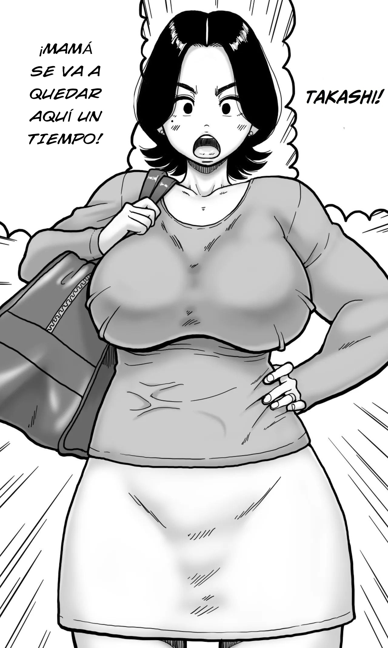 A drunk son mistook his own mother's huge breasts for a brothel and ended up groping them. page 3 full