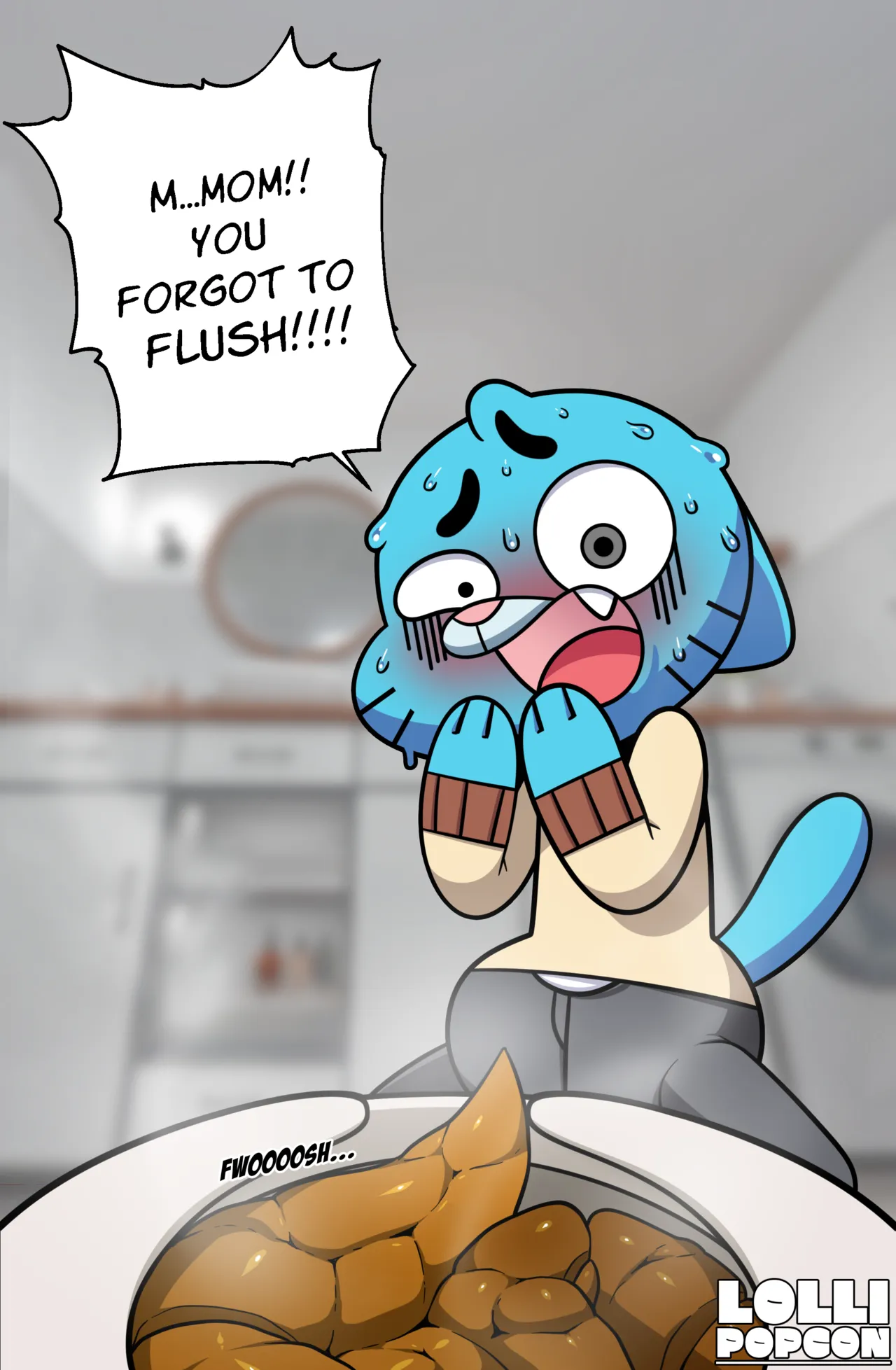 Nicole in the Toilet page 6 full