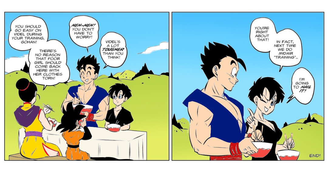 Midair Training colorized dragon ball z page 10 full
