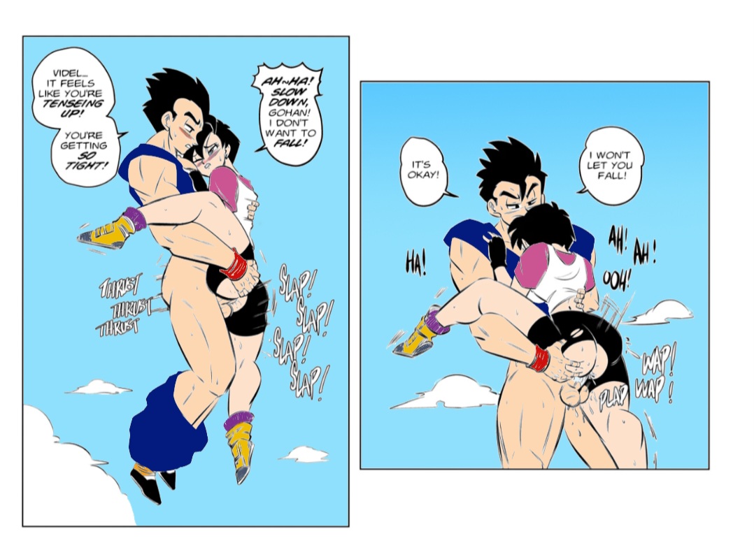 Midair Training colorized dragon ball z page 3 full